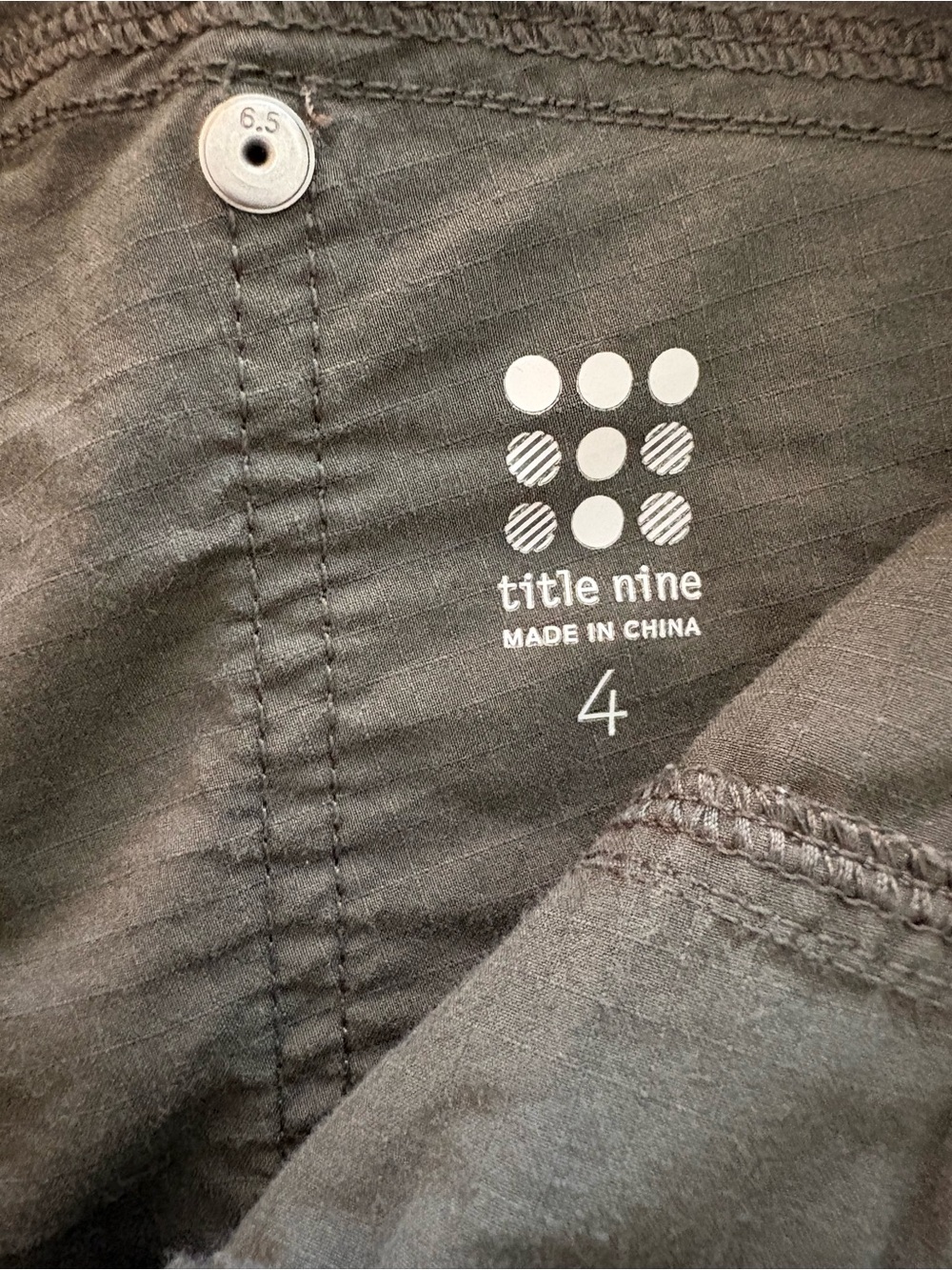 Women's Title Nine Olive Green Casual Pants - Size 4 - Picture 4 of 4